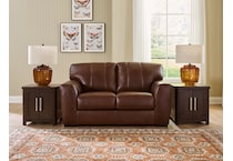 mossano canyon leather loveseat   