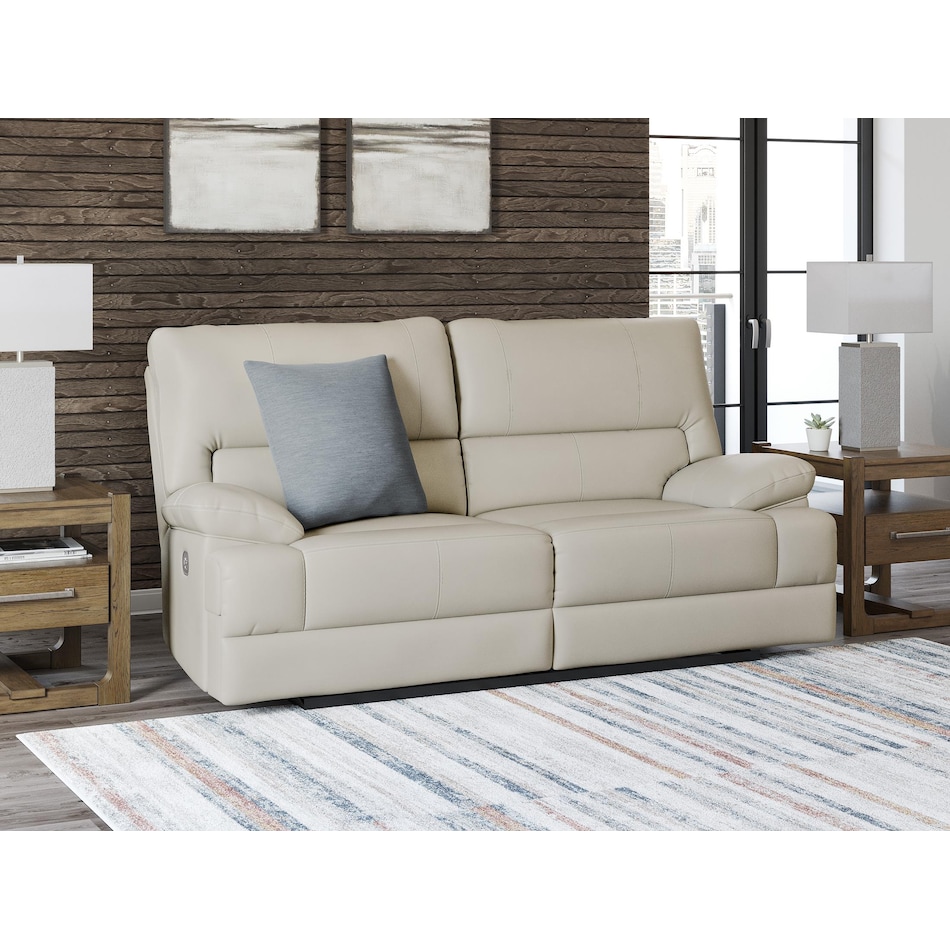 mountainous coconut power leather reclining sofa   