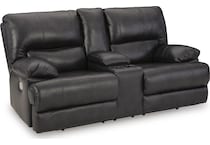 mountainous eclipse power leather reclining loveseat   