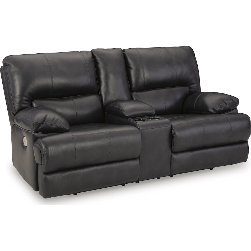 mountainous eclipse power leather reclining loveseat   