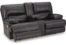 mountainous eclipse power leather reclining loveseat   