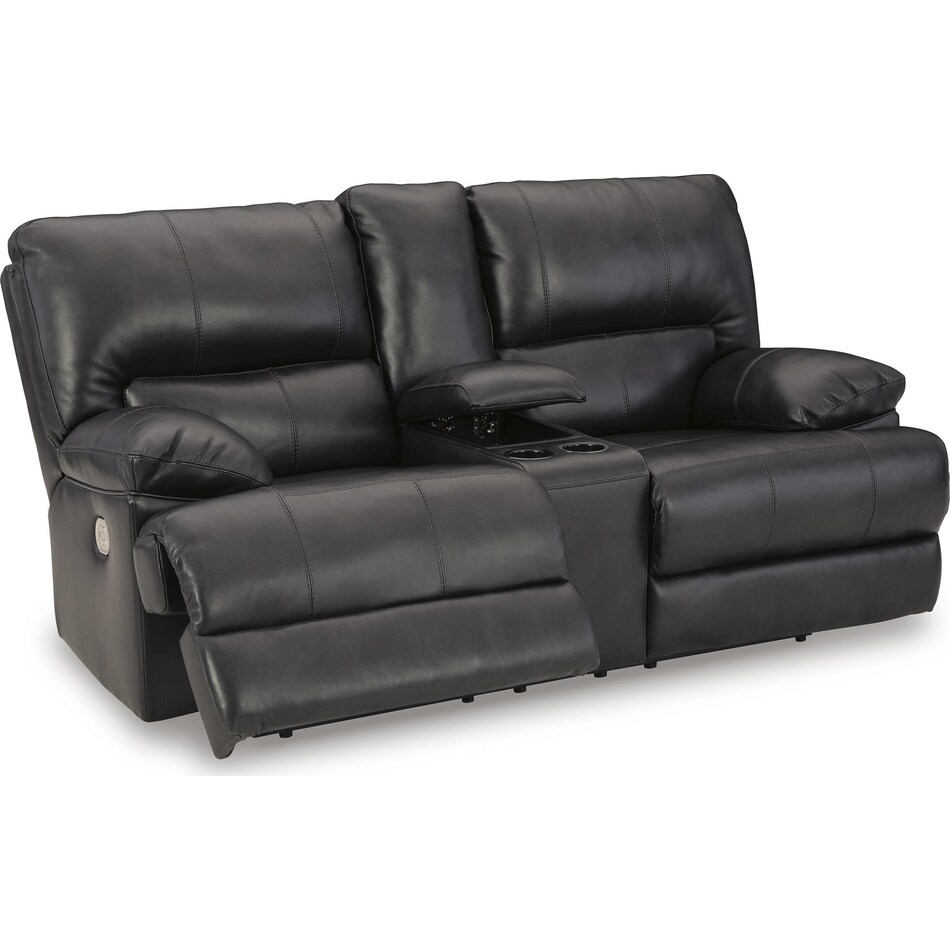 mountainous eclipse power leather reclining loveseat   