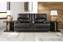 mountainous eclipse power leather reclining loveseat   