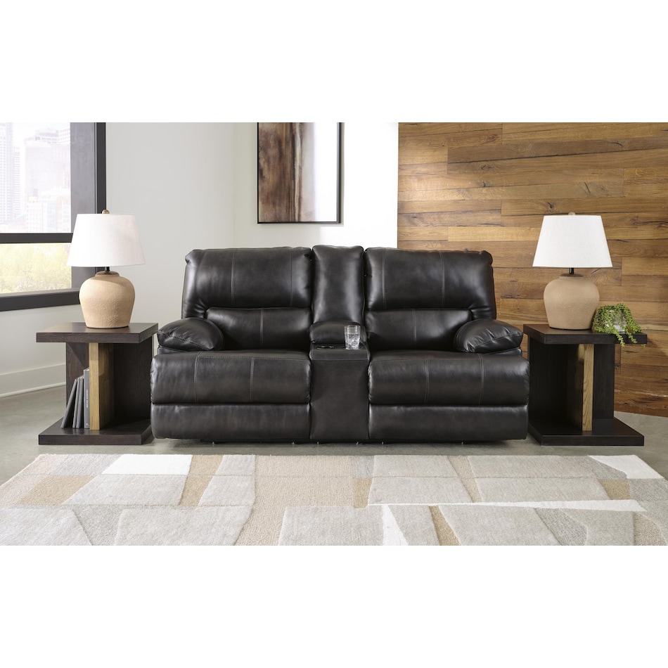 mountainous eclipse power leather reclining loveseat   