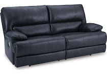 mountainous ocean power leather reclining console loveseat   