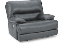 mountainous steel power leather recliner   