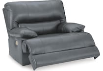 mountainous steel power leather recliner   