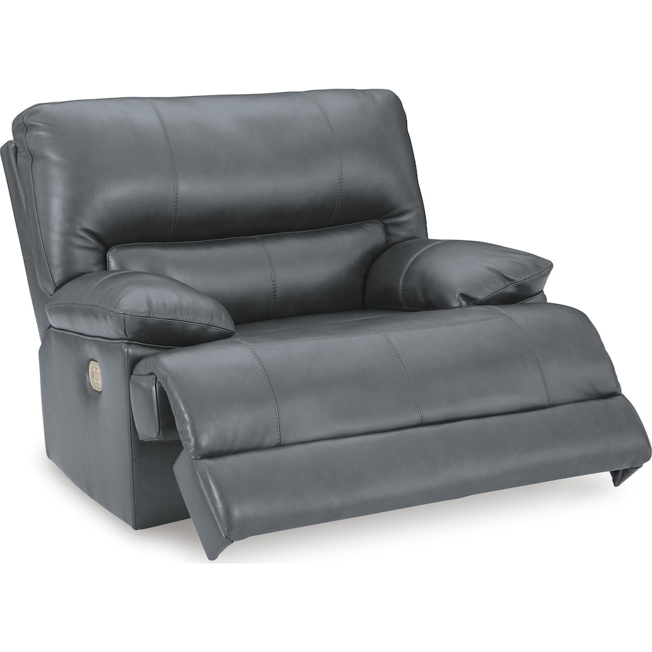 mountainous steel power leather recliner   