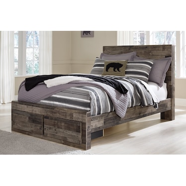 DEREKSON PANEL BED WITH TWO STORAGE DRAWERS