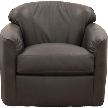NAOMI LEATHER SWIVEL CHAIR
