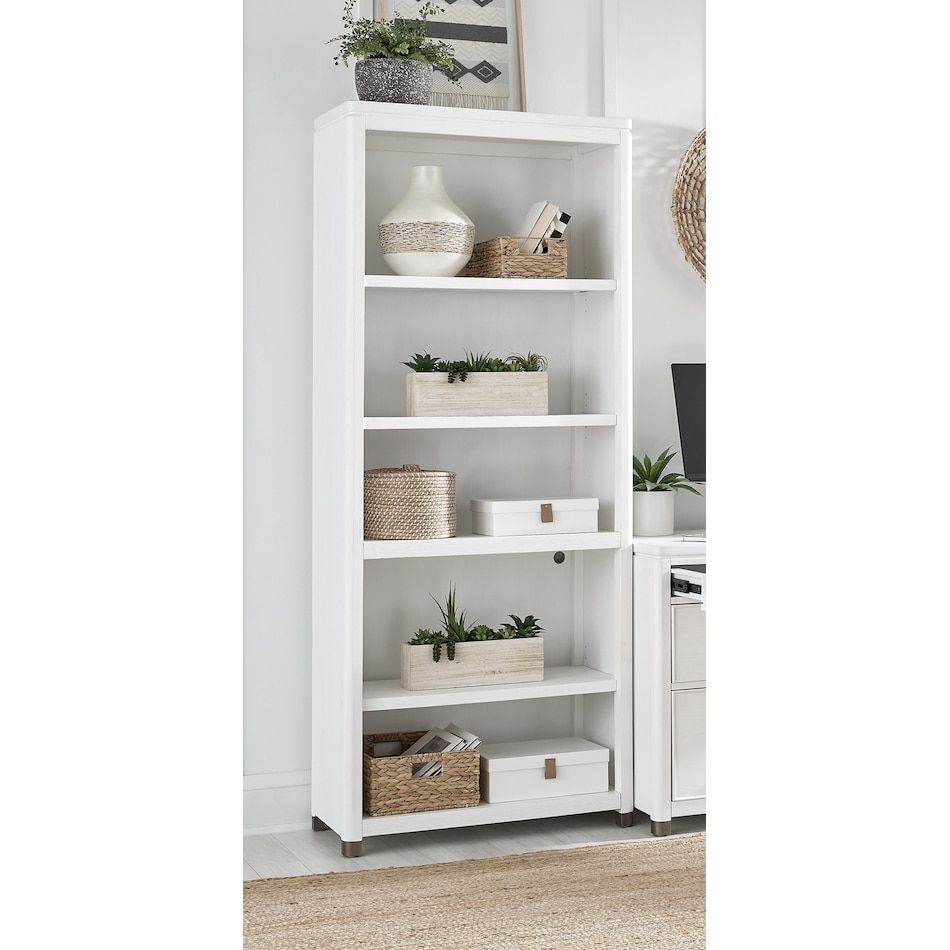 narah white bookcase   