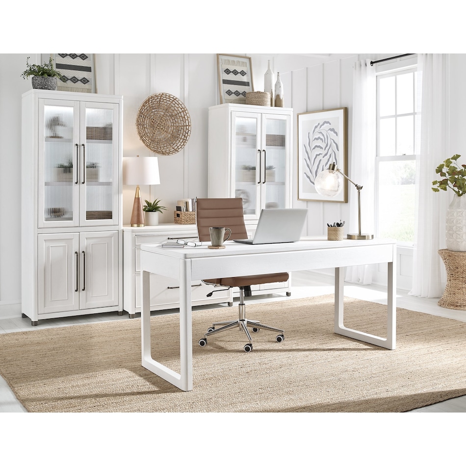 narah white bookcase   