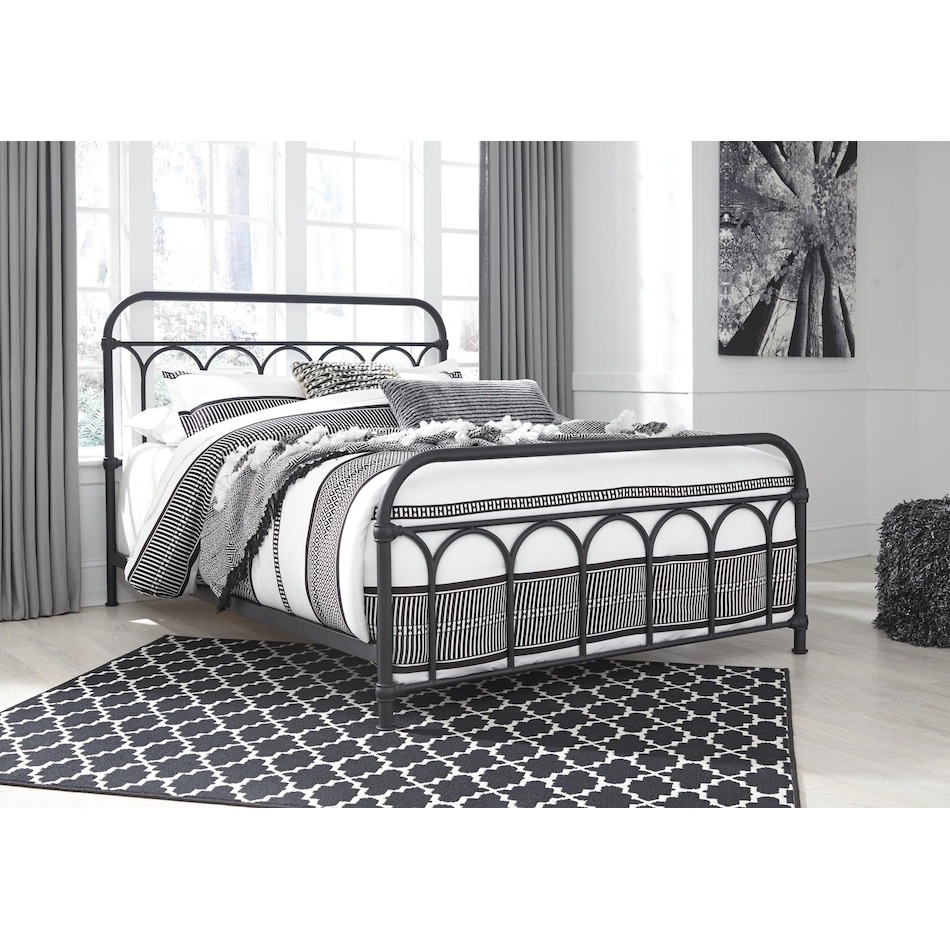 nashburg black queen headboard   