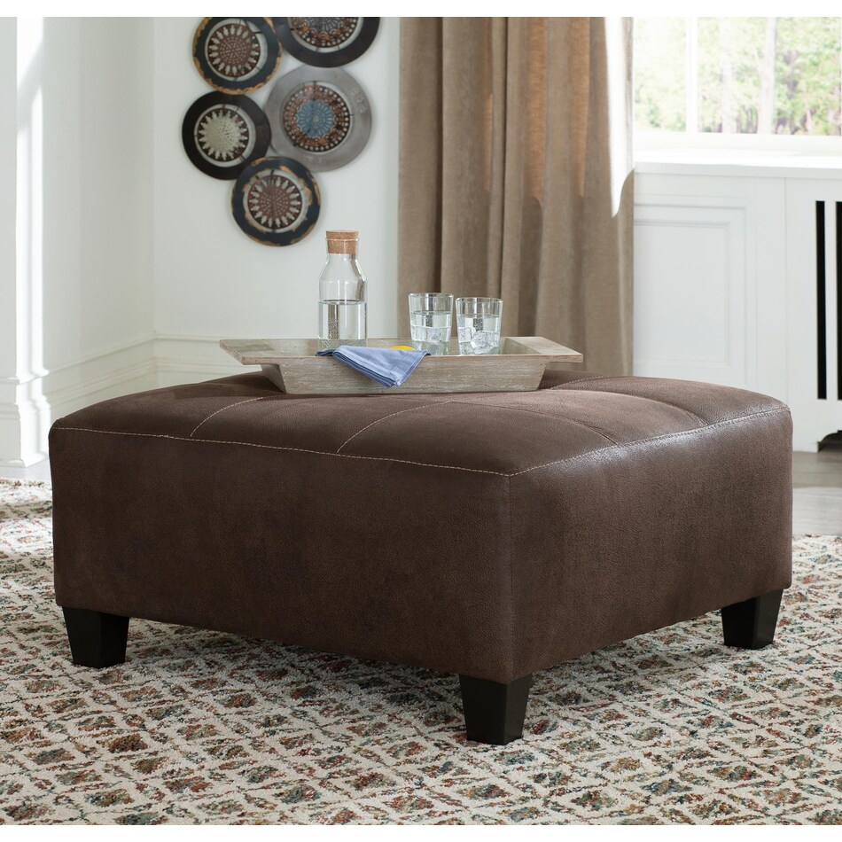 navi chestnut ottoman   