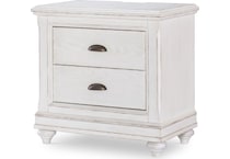 nayvee aged white nightstand   