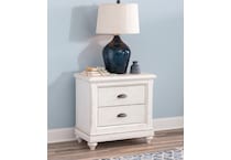 nayvee aged white nightstand   