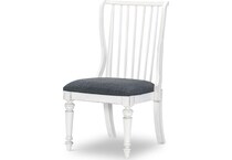 nayvee aged white side chair   