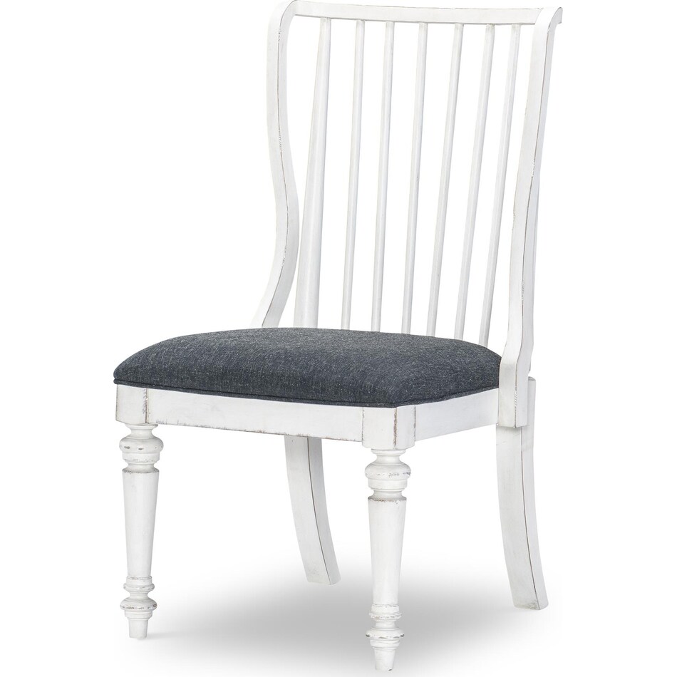 nayvee aged white side chair   