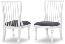 nayvee aged white side chair   