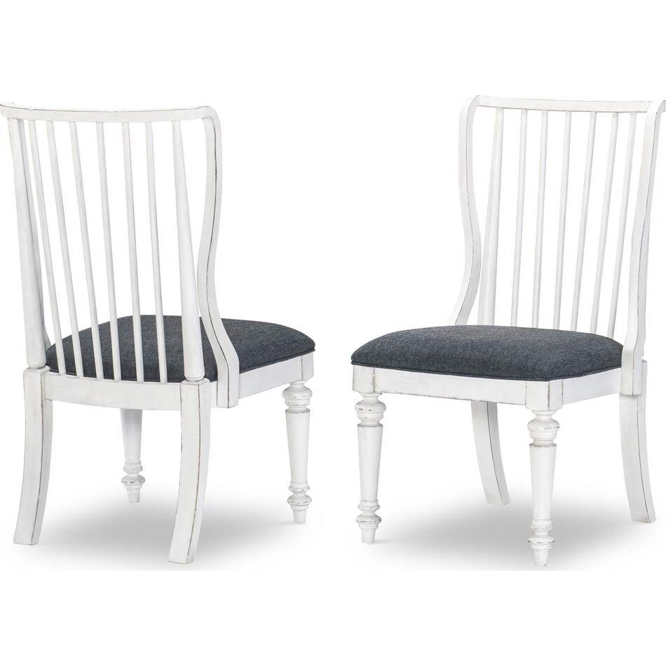 nayvee aged white side chair   