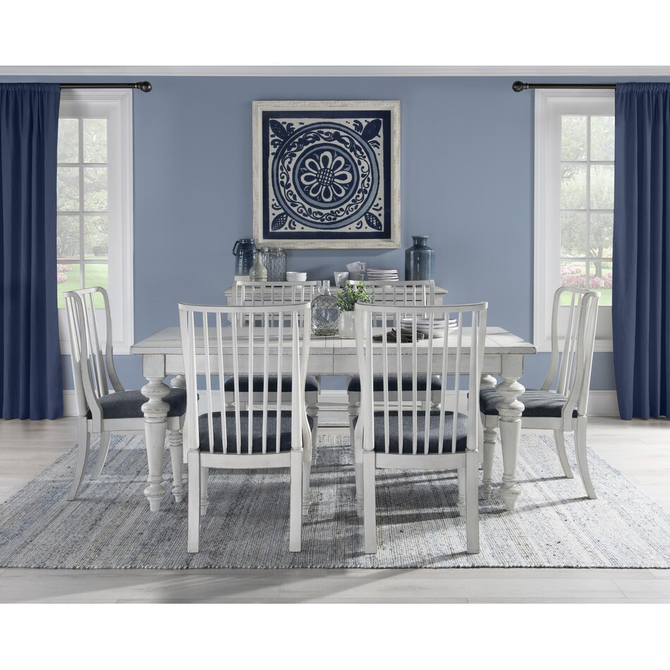nayvee aged white side chair   