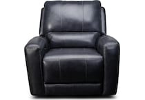 nebula black power leather recliner   
