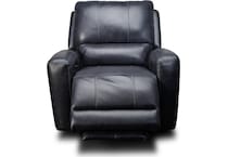 nebula black power leather recliner   