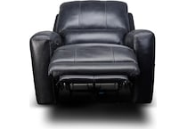 nebula black power leather recliner   