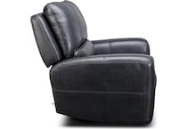 nebula black power leather recliner   