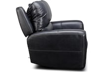 nebula black power leather recliner   