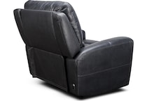 nebula black power leather recliner   