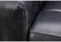 nebula black power leather recliner   