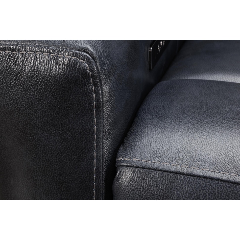 nebula black power leather recliner   