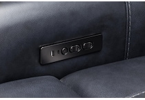 nebula black power leather recliner   