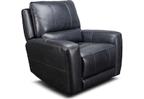nebula black power leather recliner   