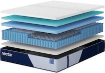 nectar classic hybrid white mattress queen   