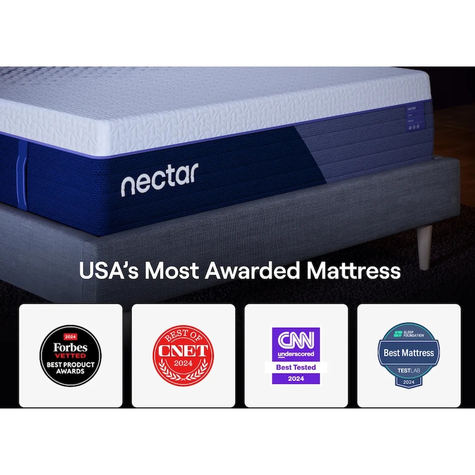 nectar luxe hybrid mattress full   
