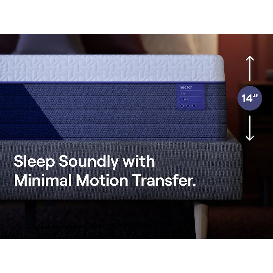 nectar luxe hybrid mattress full   