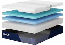 nectar luxe mem foam white mattress full   