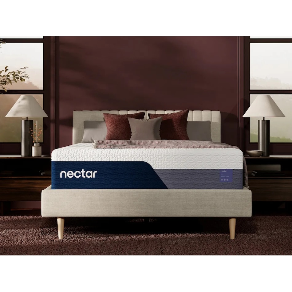 nectar luxe mem foam white mattress king   