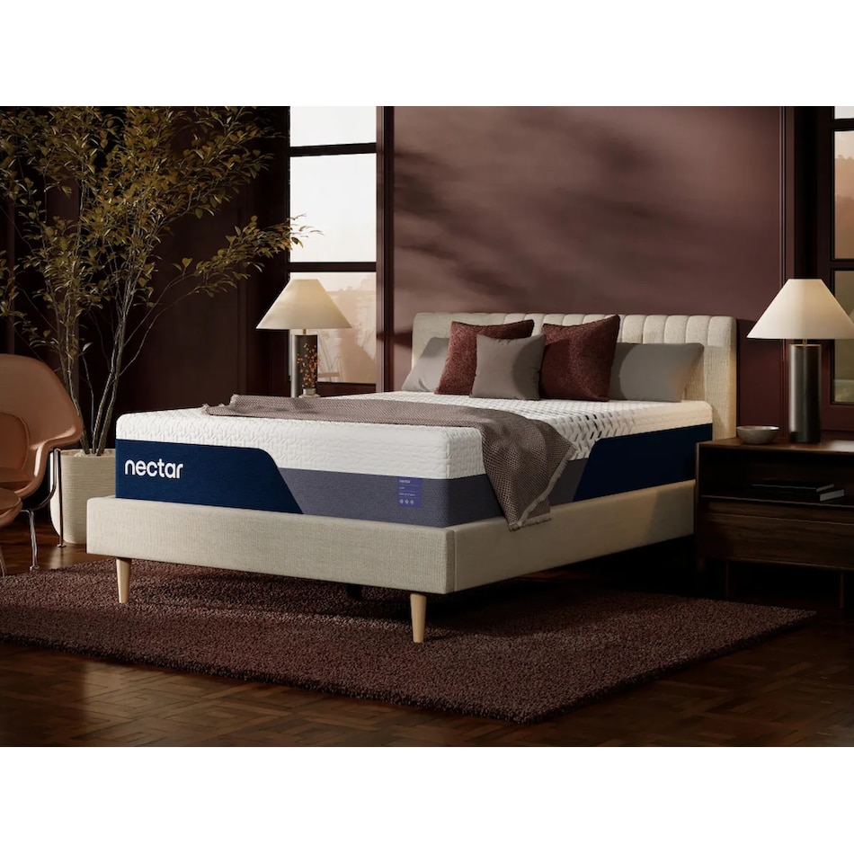 nectar luxe mem foam white mattress king   