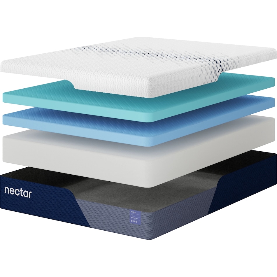 nectar luxe mem foam white mattress twin   