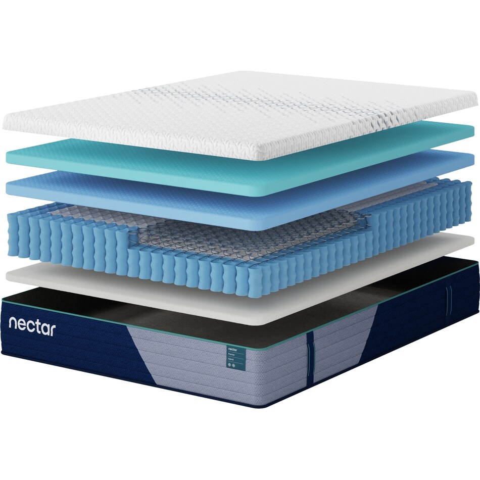 nectar premier hybrid white mattress cal king   