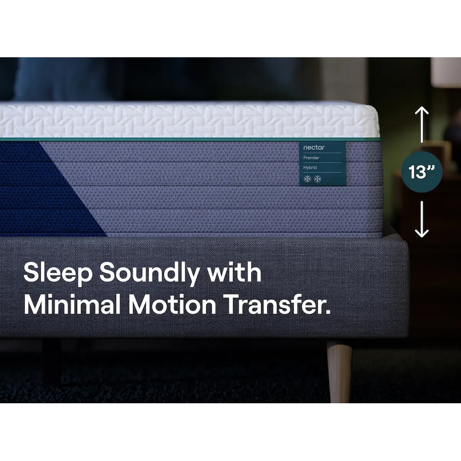 nectar premier hybrid white mattress cal king   