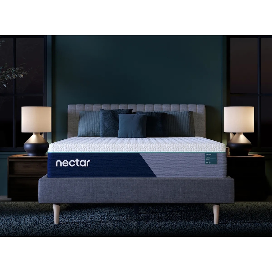 nectar premier hybrid white mattress full   