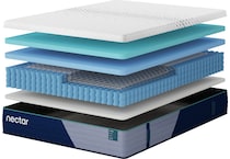 nectar premier hybrid white mattress full   