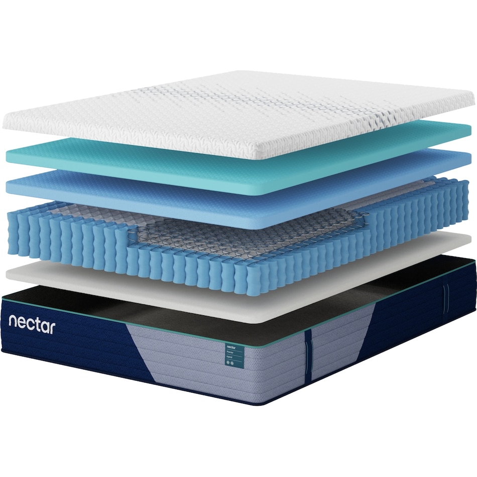 nectar premier hybrid white mattress full   