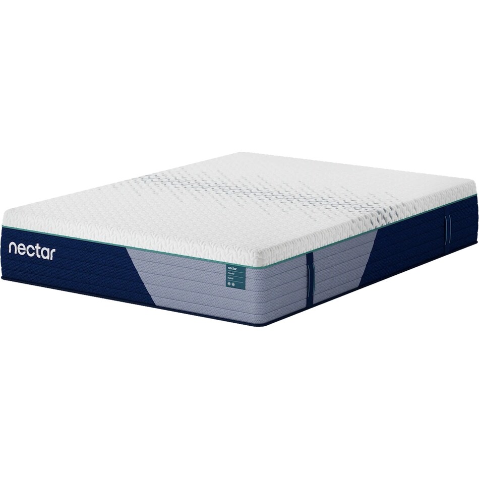 nectar premier hybrid white mattress full   