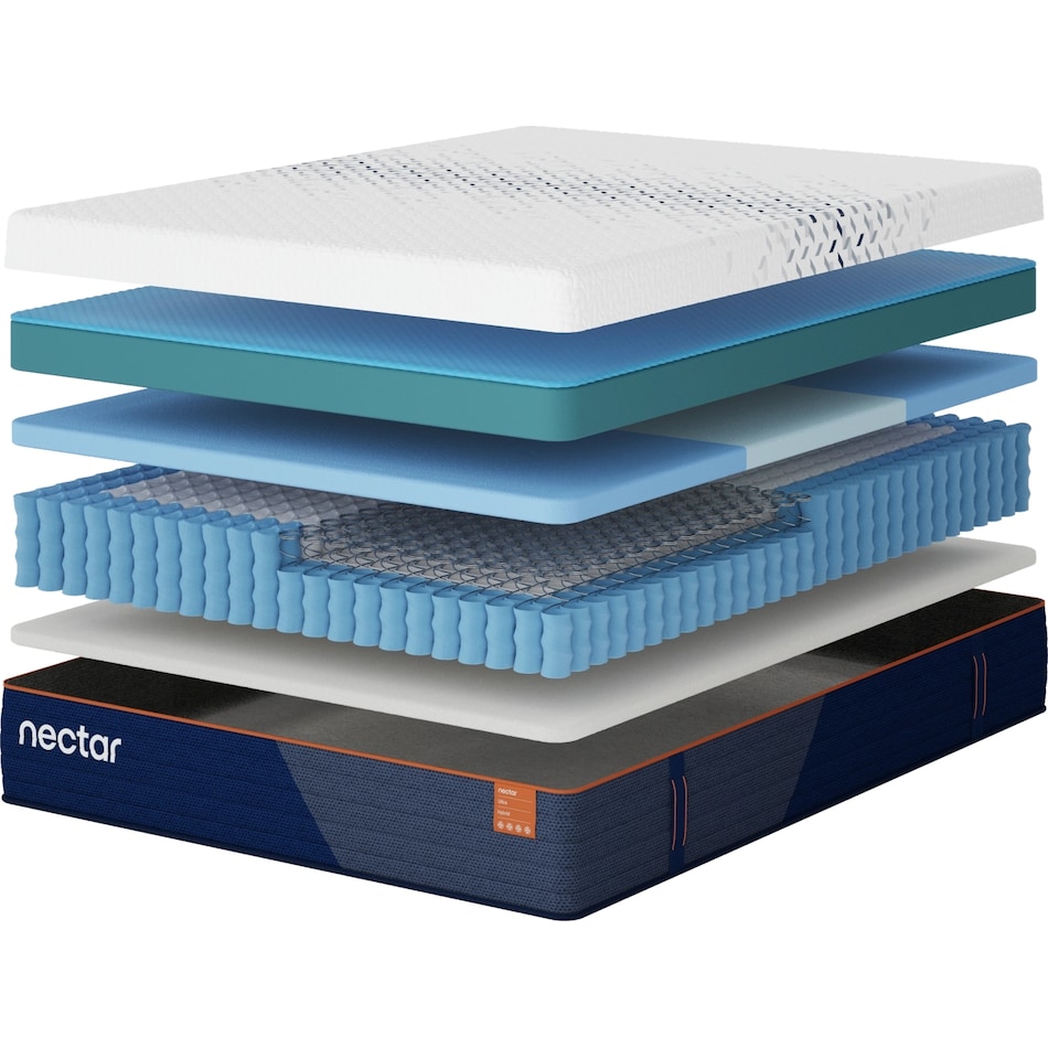 nectar ultra hybrid white mattress full   