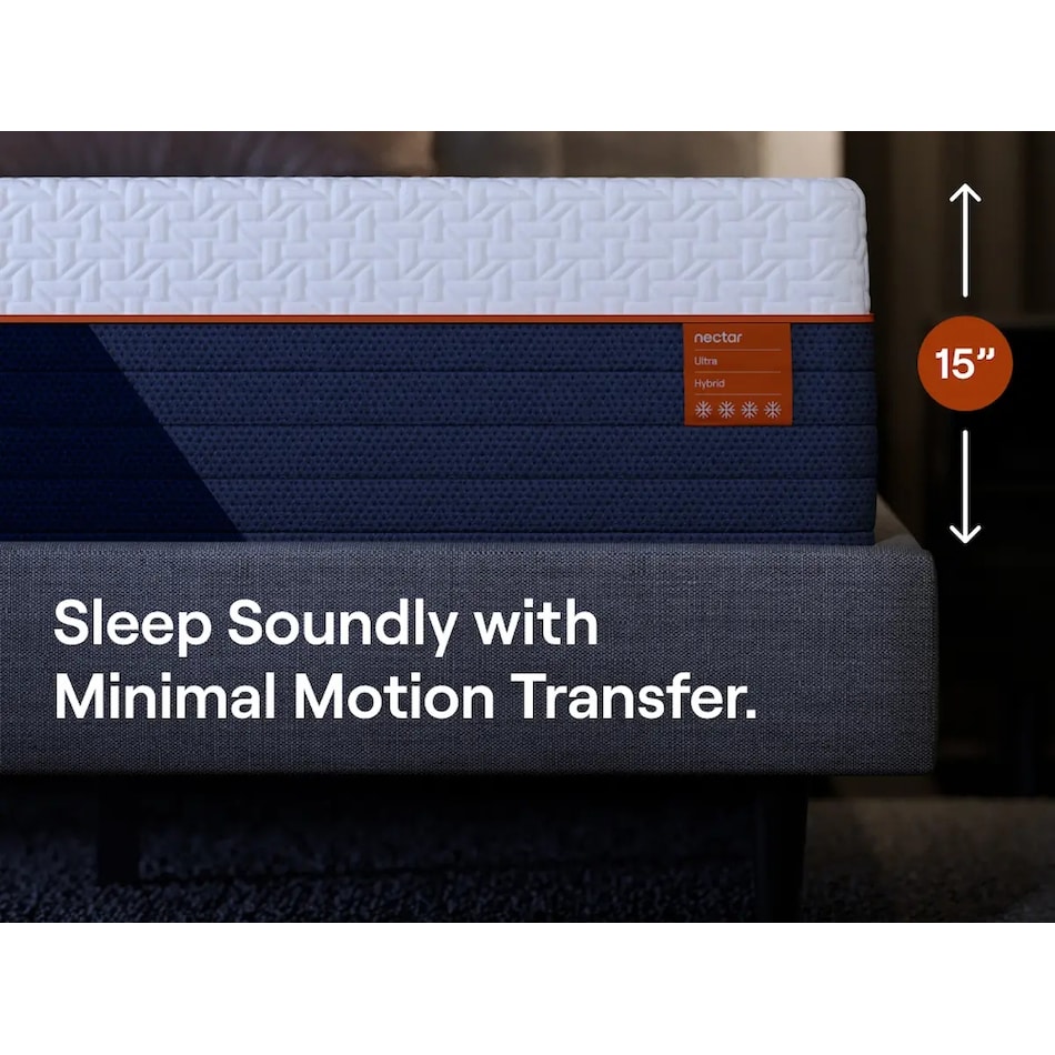 nectar ultra hybrid white mattress twin   